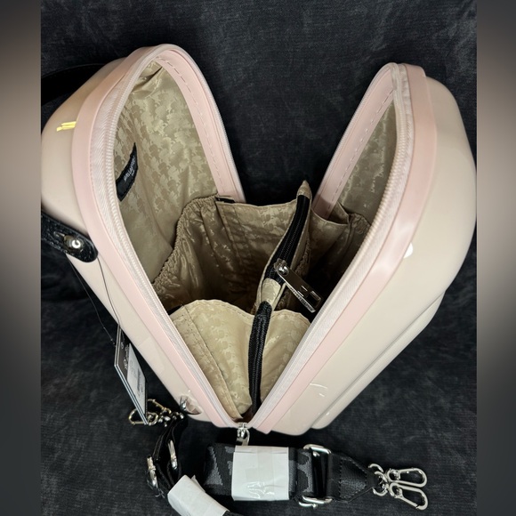 KARL LAGERFELD MAYBELLE HARDSHELL BACKPACK SHOULDER BAG RARE BLUSH COLOR NWT main image 7